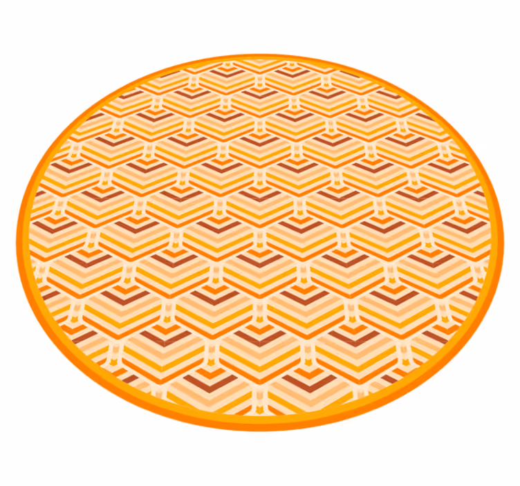 Dywan winylowy retro ciepły plaster miodu - TenStickers