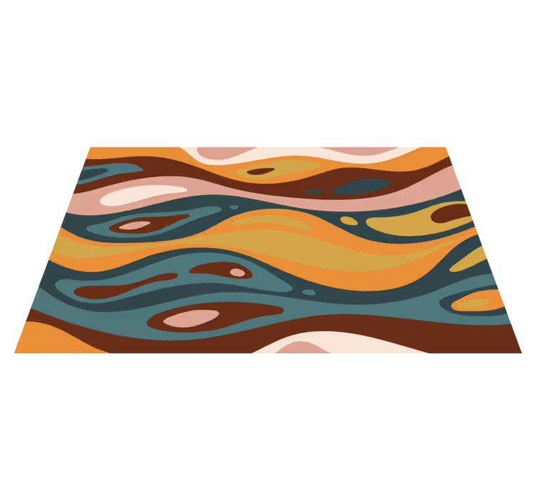 Dywan winylowy do jadalni vintage z lat 70 - TenStickers
