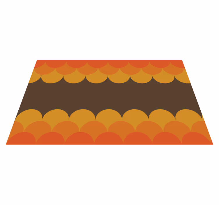 Dywan winylowy retro w faliste paski - TenStickers