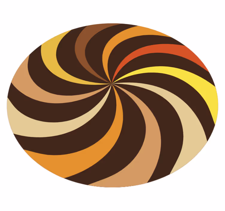 Dywan winylowy w paski spiralny wybuch kolorów - TenStickers