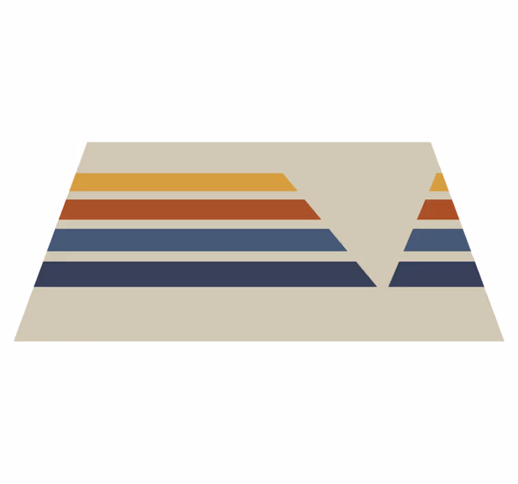 Dywan winylowy wzór geometryczny motyw pasków szewronowych - TenStickers
