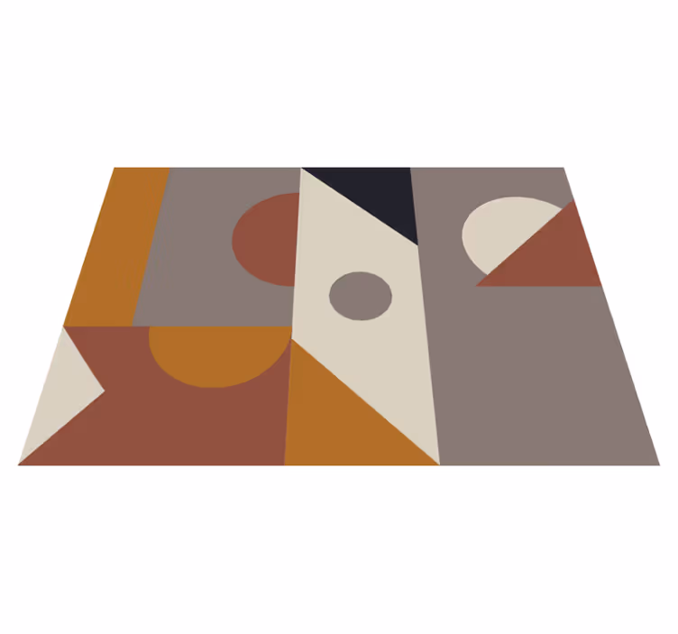 Nowoczesny dywan winylowy abstrakcyjne formy geometryczne - TenStickers
