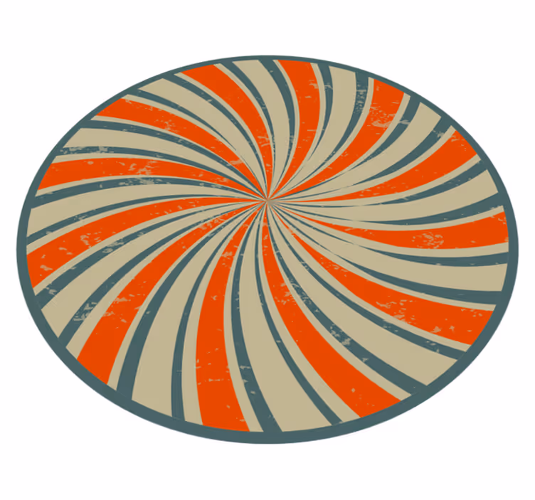 Dywan winylowy retro spiralny wzór wirowy - TenStickers