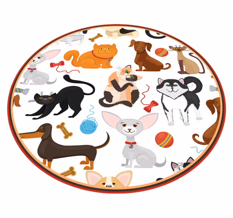 Dywan winylowy ze zwierzętami - TenStickers
