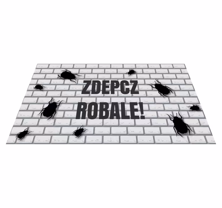 Nadepnij na błędy, proszę niestandardowy dywan - TenStickers