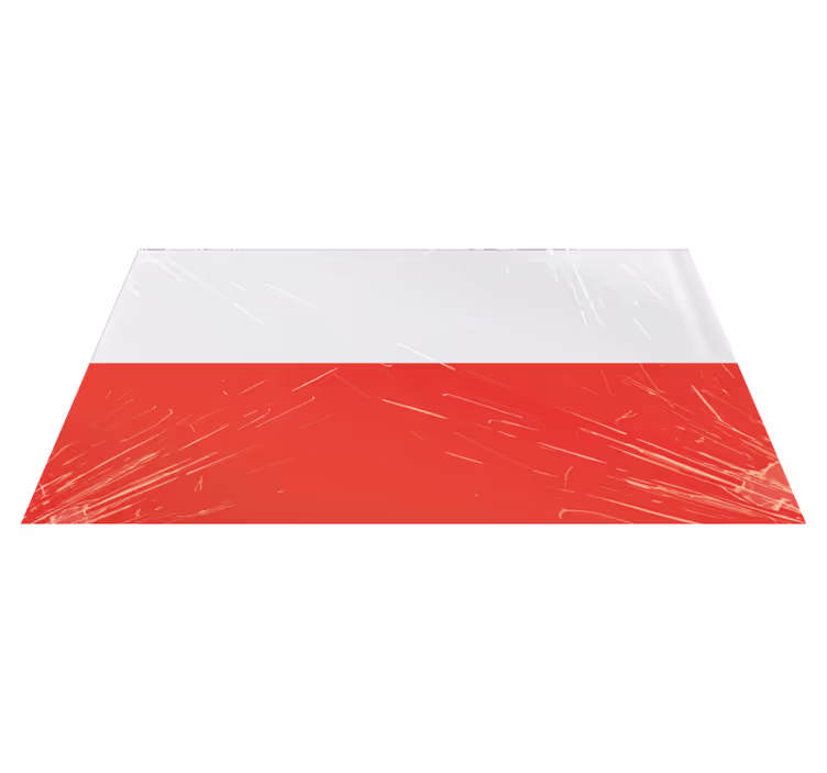 Flaga polska dywan z potłuczonego szkła - TenStickers