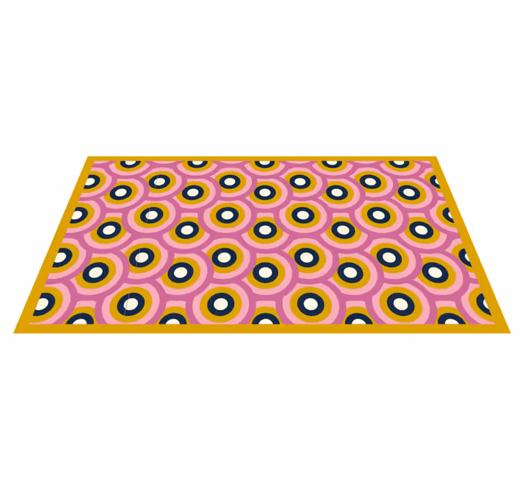 Dywan winylowy wzór geometryczny fuzja kolorów okrągłych - TenStickers