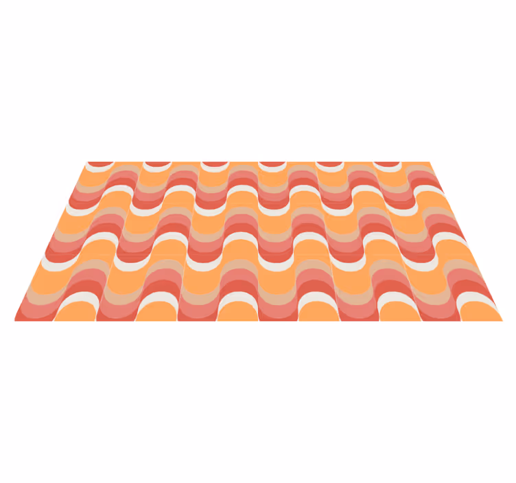Geometryczne dywan w stylu vintage z lat 70 - TenStickers