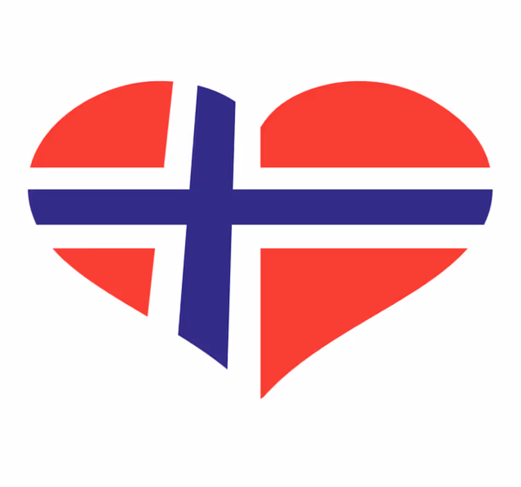 Dywan winylowy do salonu kocham norweski design - TenStickers