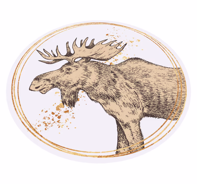 Dywan winylowy zwierzęta majestatyczna ilustracja łosia - TenStickers