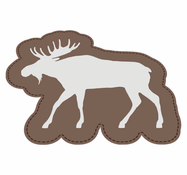 Dywan winylowy zwierzęta sylwetka łosia - TenStickers