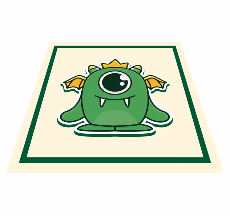 Mata winylowa zielony troll - TenStickers