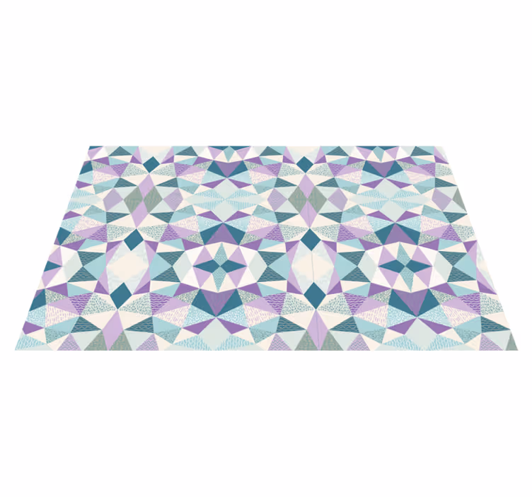 Dywan winylowy wzór geometryczny kolorowa geometria - TenStickers
