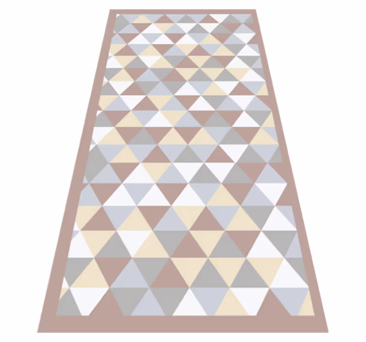 Dywan winylowy wzór geometryczny trójkątna paleta kolorów - TenStickers