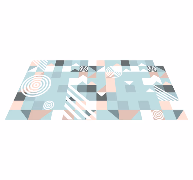 Dywan winylowy wzór geometryczny motyw abstrakcyjny - TenStickers