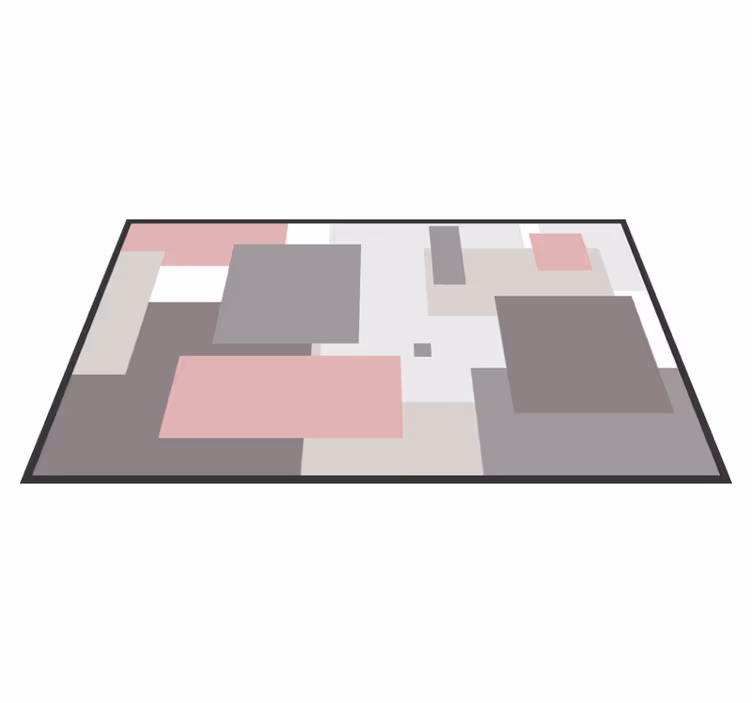 Sober nordic tones squares dywan winylowy nordic - TenStickers