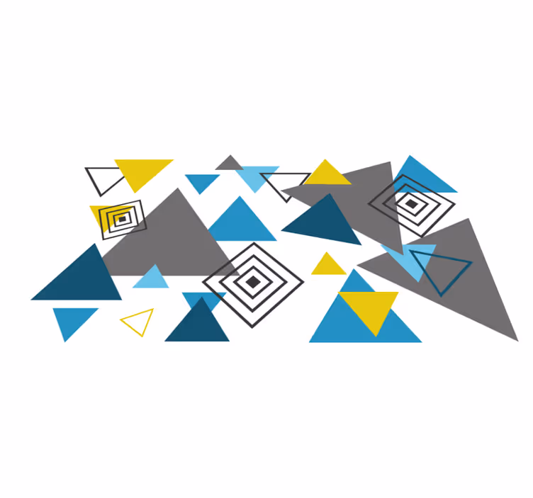 Dywan winylowy wzór geometryczny w abstrakcyjne trójkąty - TenStickers