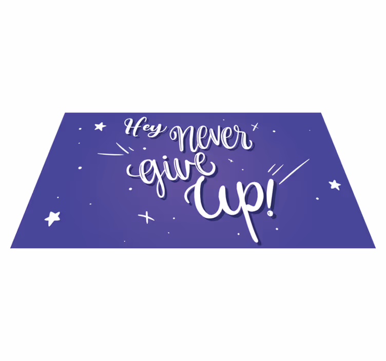 Dywan winylowy napisy cytat o wytrwałości - TenStickers