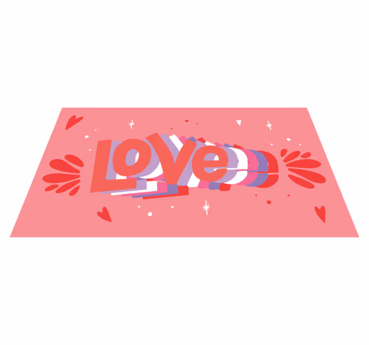 Dywan winylowy napisy fajny list miłosny - TenStickers