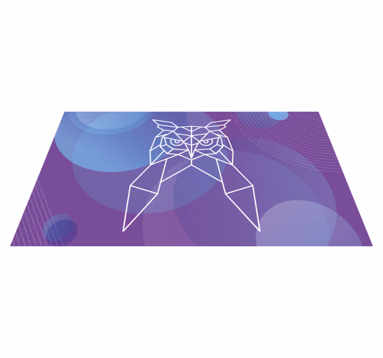 Dywan winylowy zwierzęta geometryczna sztuka sowy - TenStickers