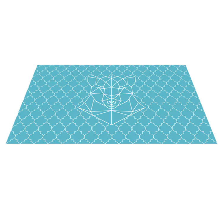 Dywan winylowy zwierzęta geometryczny wzór niedźwiedzia - TenStickers