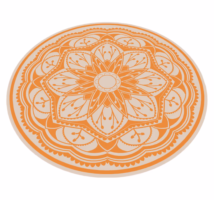 Dywan winylowy z mandalą elegancki okrągły motyw - TenStickers
