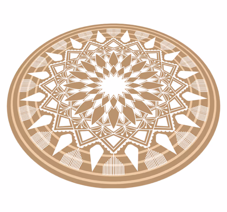 Dywan winylowy z mandalą wyrafinowana geometria - TenStickers