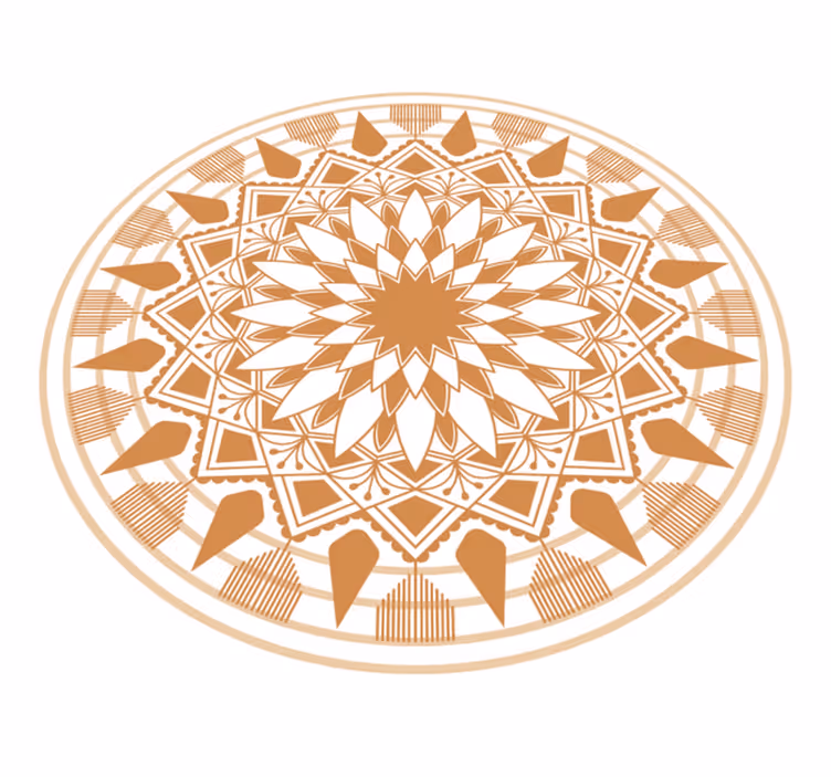 Dywan winylowy z mandalą złożony układ geometryczny - TenStickers