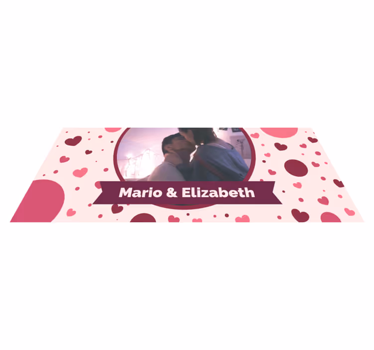 Dywan winylowy do salonu spersonalizowany obrazek miłosny - TenStickers
