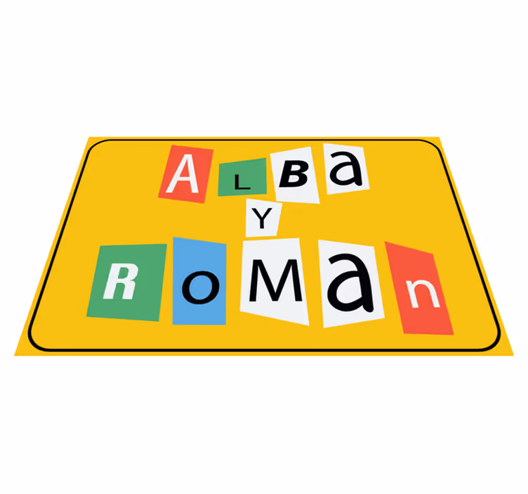 Dywan winylowy z imieniem elementy układanki dla pary - TenStickers