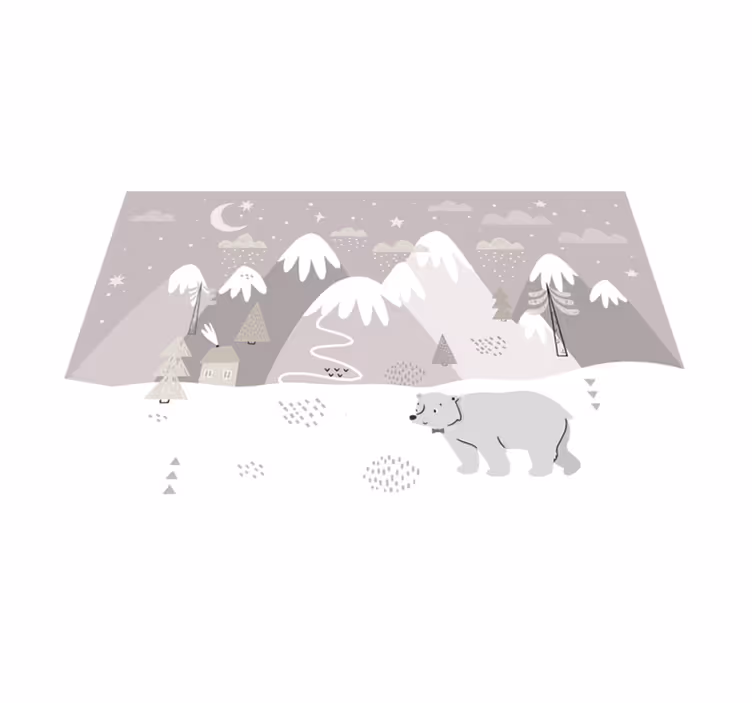 Szara mata do zabawy dla dzieci nordic mountains - TenStickers