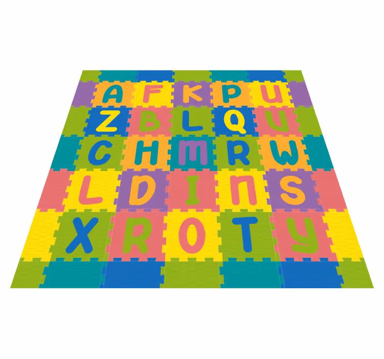 Dywan winylowy alfabet kolorowy projekt do zabawy - TenStickers