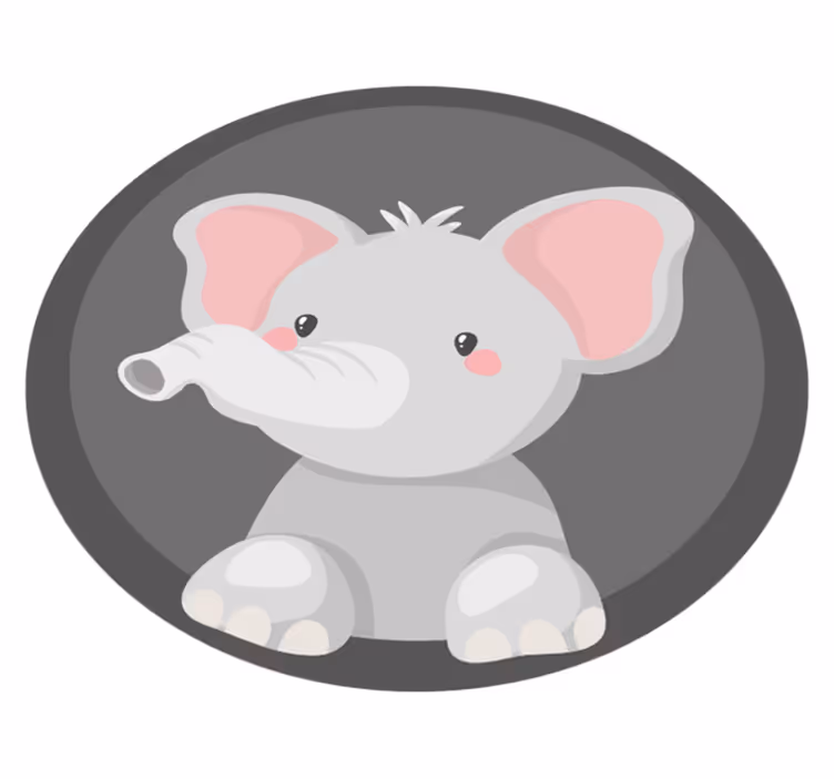 Dywan winylowy dla dziecka trąba słonia - TenStickers