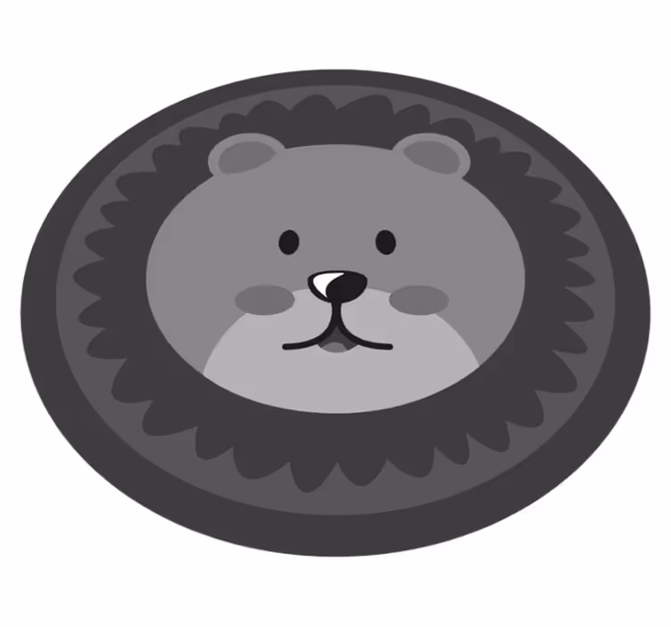 Dywan winylowy dziecięcy słodka twarz lwa - TenStickers