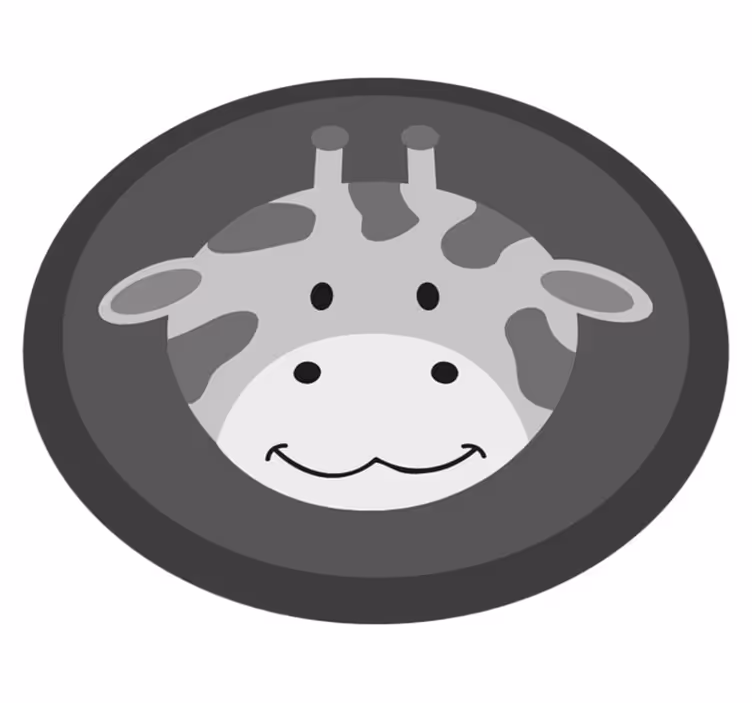 Dywan winylowy dziecięcy szara żyrafa - TenStickers