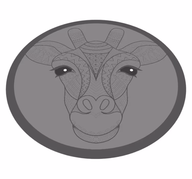 Dywan winylowy zwierzęta szary wzór żyrafy - TenStickers