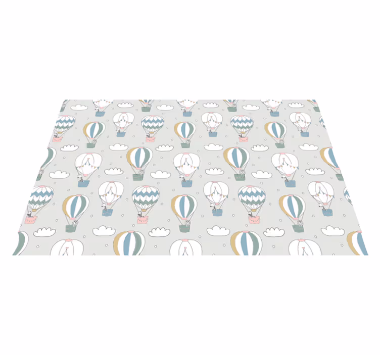 Dywan winylowy dla dziecka nadmuchiwane szare balony - TenStickers