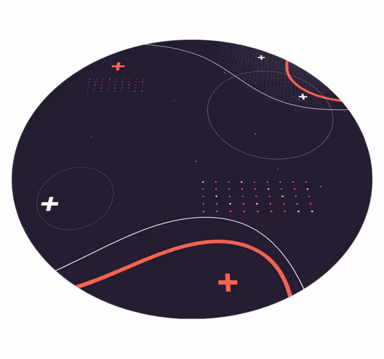 Nowoczesny dywan winylowy abstrakcyjne wzory zakrzywione - TenStickers