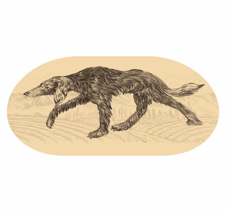 Dywan winylowy zwierzęta elegancka psia sylwetka - TenStickers