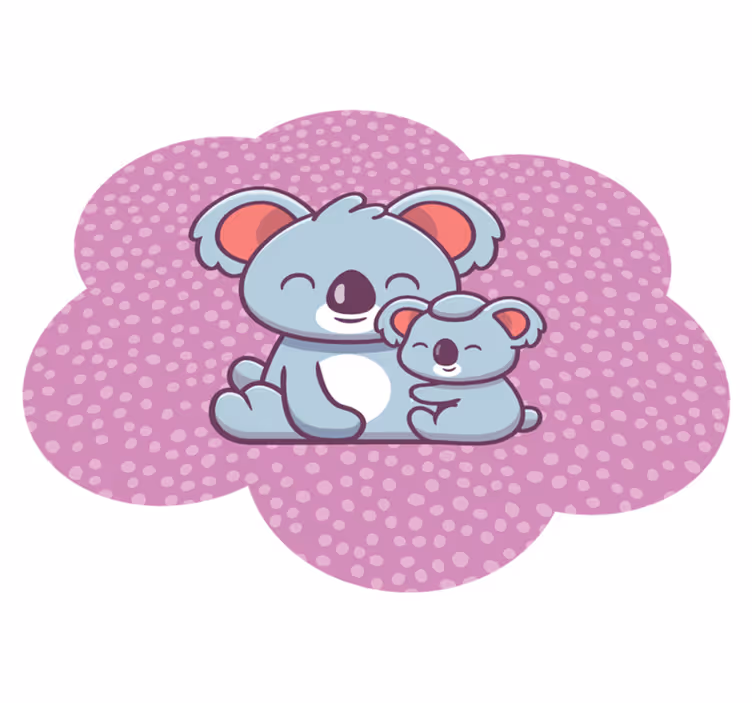 Dywan winylowy dla dziecka projekt rodziny koali - TenStickers