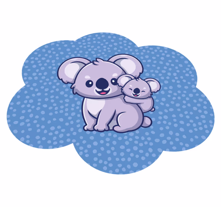 Dywan winylowy dla dziecka słodka para koali - TenStickers