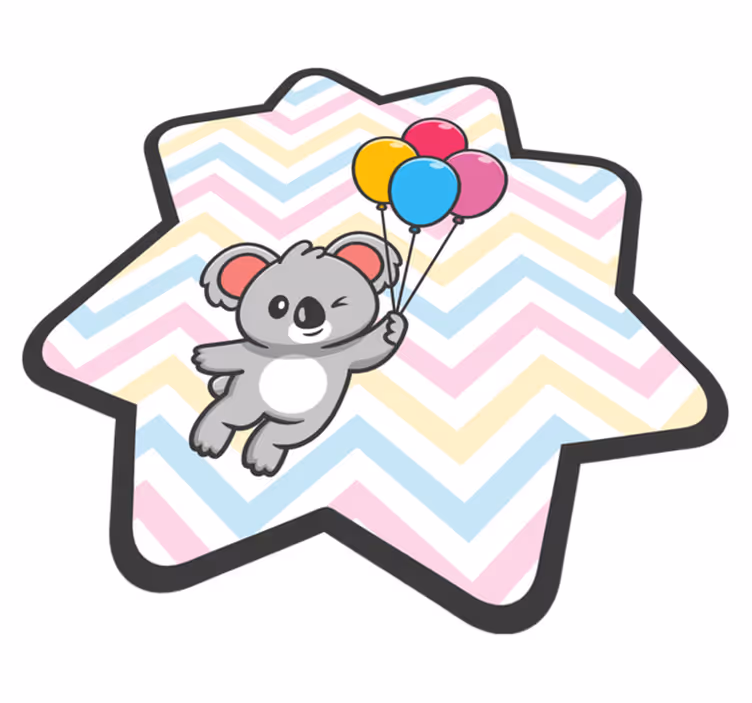 Dywan winylowy dla dziecka zabawny balon w kształcie koali - TenStickers
