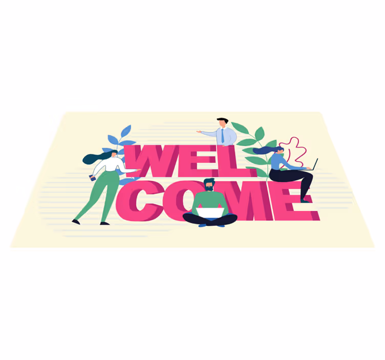 Dywan winylowy do biura profesjonalne powitanie - TenStickers