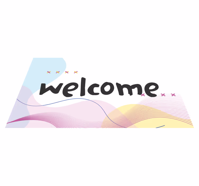 Dywan winylowy do przedpokoju nowoczesne powitanie - TenStickers