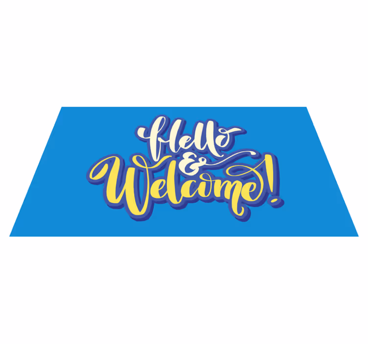 Dywan winylowy do przedpokoju cześć i witaj - TenStickers