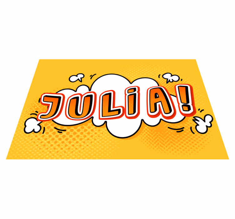 Dziecięcy dywan winylowy chmura nazw graffiti - TenStickers