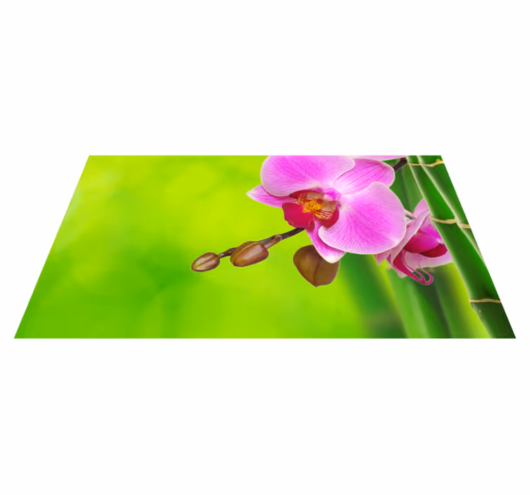 Dywan winylowy w kwiaty i rośliny radość orchidei - TenStickers