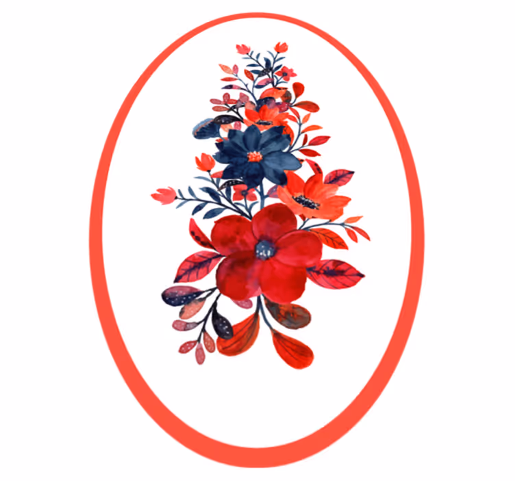 Dywan winylowy w kwiaty i rośliny kompozycja kwiatowa - TenStickers