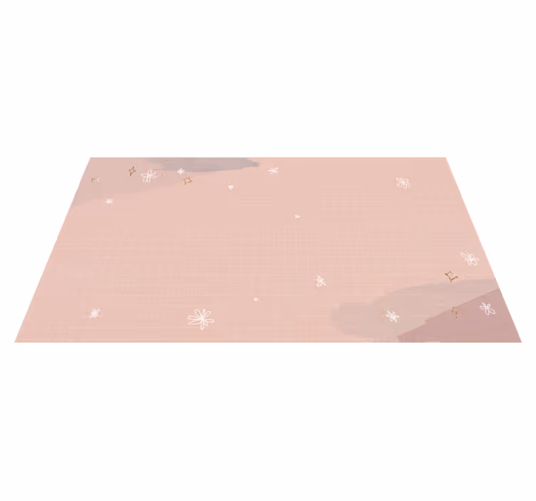 Dywan winylowy w gwiazdki minimalistyczny beżowy design - TenStickers