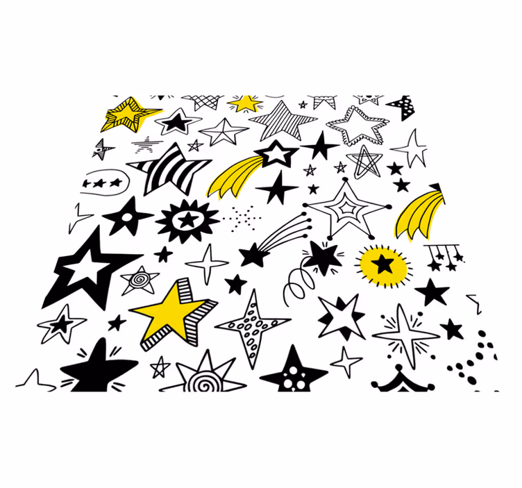 Dywan winylowy dla młodzieży noc spadających gwiazd - TenStickers